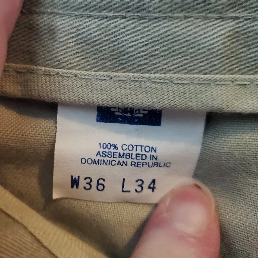 Vintage Dockers 100% Cotton Flat Front Chino Pants 36x34